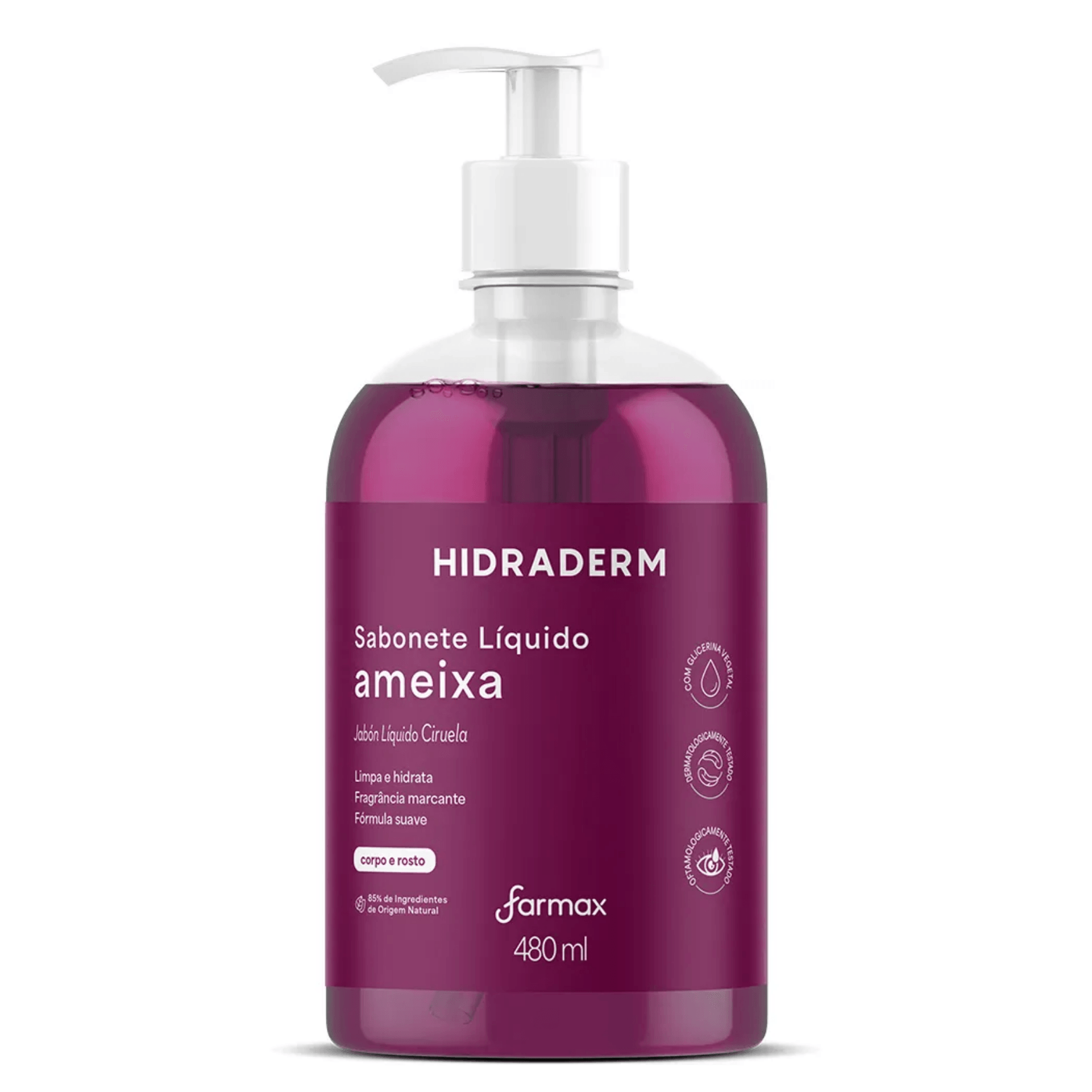 Sabonete Liquido Hidraderm Ameixa 480ml